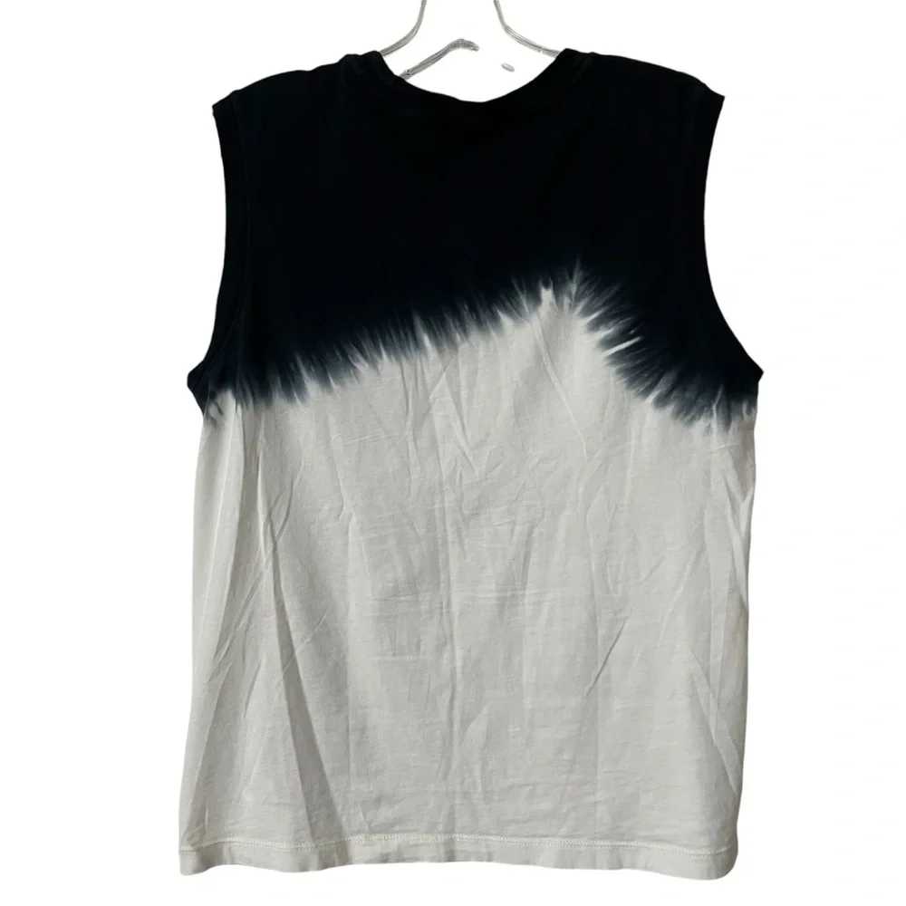ATM Antony Tomas Melillo Black-White tie dye sleeveless top, 100% cotton, size M - Picture 2 of 5